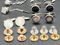 45+ Lot Vintage Cufflinks Tie Bars Tac MORE Swank Hickok Shields Sarah Coventry+