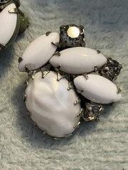 Vintage Juliana DeLizza And Elster Clamper Bracelet And Matching Clip Earrings