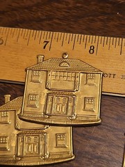 Lot Of 10 Large House MCM France Vintage 60s Brass Stampings Findings Jewelry