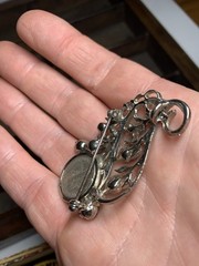 Vintage Authentic silver mercury dime 1943 pendant / Brooch!