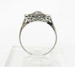 Antique 1.00 CT White Round Cut CZ Art Deco Anniversary Gift Ring in 925 Silver