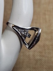 Vintage Sterling Silver And Black Faceted Stone