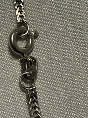Vintage 925 Sterling Silver Engraved Puffy Heart Necklace 20” Woman’s Jewelry