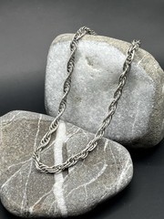 Vintage USSR 925 Silver Rolo Chain Size 21 In Weight 12 g.