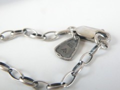 Silpada Sterling Silver 925 Rustic Boho Abalone Rolo Chain Link Necklace