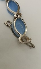 Jomaz Blue Poured Glass Fruit Salad Leaves Link Bracelet