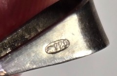 Vintage Brown Natural Amber Pendant from Latvia, Sterling Silver