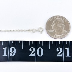 Vintage Sterling Silver 924 Flat Round Link Chain Necklace 18”-20”