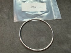 9.20g Vintage Sterling Silver 925 Smooth Bangle Bracelet Round M