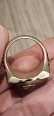 Vintage 1950S Handcrafted Mexican Indian Chief Biker Ring Sz 9.75 US Army