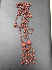Three Vintage Art Glass Fashion Necklaces From Estate