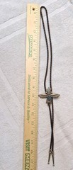 KACHINA THUNDERBIRD DANCER-WARRIOR Figural BOLO TIE NECKLACE Vintage