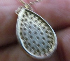 EHI 15″ STERLING SILVER GOLD WASH CHAIN NECKLACE W TEARDROP PENDANT X