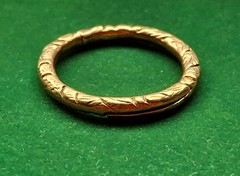 Large Antique Gold Filled SPLIT RING 25mm or 1″ Albertina Watch FOB Finding
