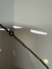 Antique silver alloy necklace, charms, 92gr. From Middle East. Mid-Century.
