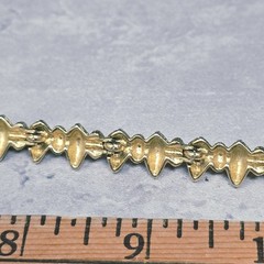 Rare Monet Gold Plated Choker Statement Necklace 16″ 1940s-1950’s Retro Spike