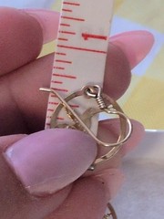 Goldtone Hummingbird In Circle Bird Earrings Wild Bryde .75″ Dangle Drop