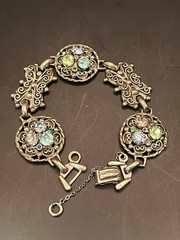 Vintage 3 Piece Barclay Jewelry Set Necklace, Bracelet, Earrings Rhinestones