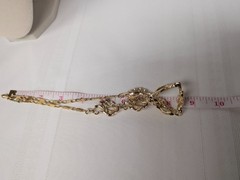 Vintage Costume Necklace Rhinestones Gold Tone Pristine Condition Coro-like