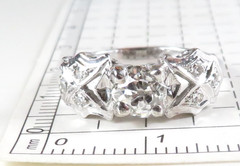Antique Art Deco 1920’s Diamond Engagement Ring Size 5.5 UK-K1/2 18KW EGL USA