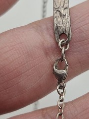 Vintage Judaica One Of A Kind Sterling Silver Tree Hebrew Pendant Necklace