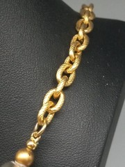 ORENA PARIS Rare Vintage Gold Tone Detailed Alligator Pendant Necklace