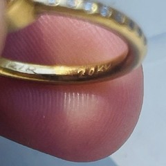 Robin Rotenier 20k Yellow Gold Sapphire & Diamond Ring Size 5.75