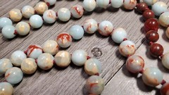 Vintage Jasper & Carnelian Gemstone Beaded Beads Necklace