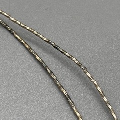 Liquid Silver Double Strand Necklace Southwestern Style Tube Bead Barrel Clasp