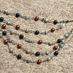 Vintage Vendome Chic 5 Strand Beaded Necklace EUC