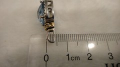 Vintage Antique Estate Jewelry 14K Gold Sterling Silver Blue Stone Pendant Charm
