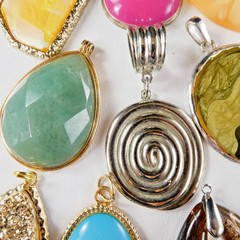 Jewelry Lot 10 Large Pendants Need Chains All Pretty Nice Quality