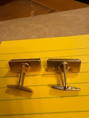 Vintage Agate stone Cufflinks Gold plated USSR 1970
