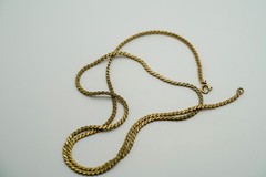 Vintage 24″ x 2mm 12k GF S Link Necklace JB41