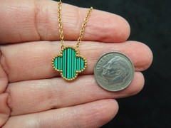 Vintage 18kt Gold Plated By “JY” Clover Pendant/Necklace