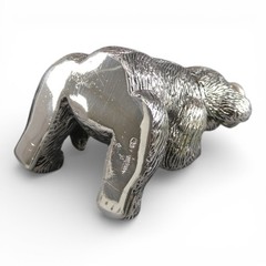 Large Sterling Silver Teddy Bear Pendant for Necklace Brown County Silver