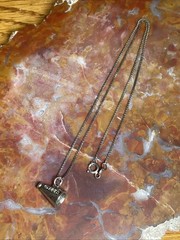 Vintage Sterling Silver Cheer Horn Pendant Necklace 17”