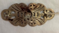 Vintage Markasite 925 Silver Brooch Pin