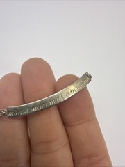 Vintage ID Sterling Silver 925 Bracelet Engraved double chain Mama Mom