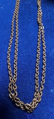 Antique Victorian Gold Filled Watch Chain 50″ W&S Star Moon Clasp