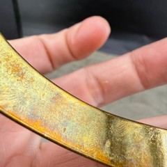 Vintage Bangle Bracelet Gold Tone 8.5”