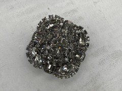 Vintage Crystal Clear Rhinestone Brooch and Pendant Lot of 6 1940s 1950s 1960s