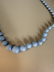 Vintage Sky Blue Graduated Beaded 23″ Necklace
