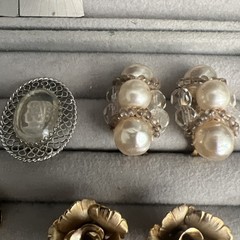 Vintage Earring Lot Signed Giovani Whiting & Davis More 15 pairs Cameo Pearl