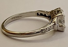 Estate Diamond Ring,Platinum, 10% Iridium Diamond Ring! Antique,Transitional Cut