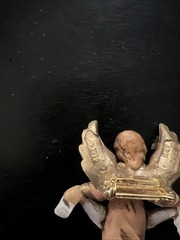 Christmas Angel Brooch. Fontanini. Signed. 1990 Italy