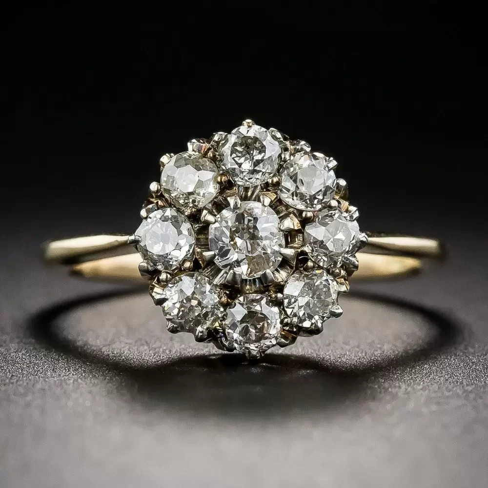 Art Deco Antique Vintage 3.50Ct White Diamond Engagement Ring 14K Yellow Gold FN