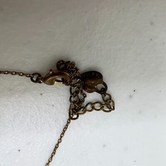 Carol Lee Starfish Necklace Gold Tone Rhinestone Chain Pendant Charm Star