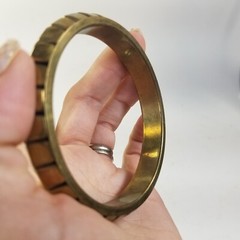 Vtg Mid Century Modern Bracelet Gold Tone Metal