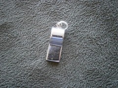 Wells Sports Whistle Vintage Sterling Silver Charm Pendant 1.2g DOES NOT WHISTLE